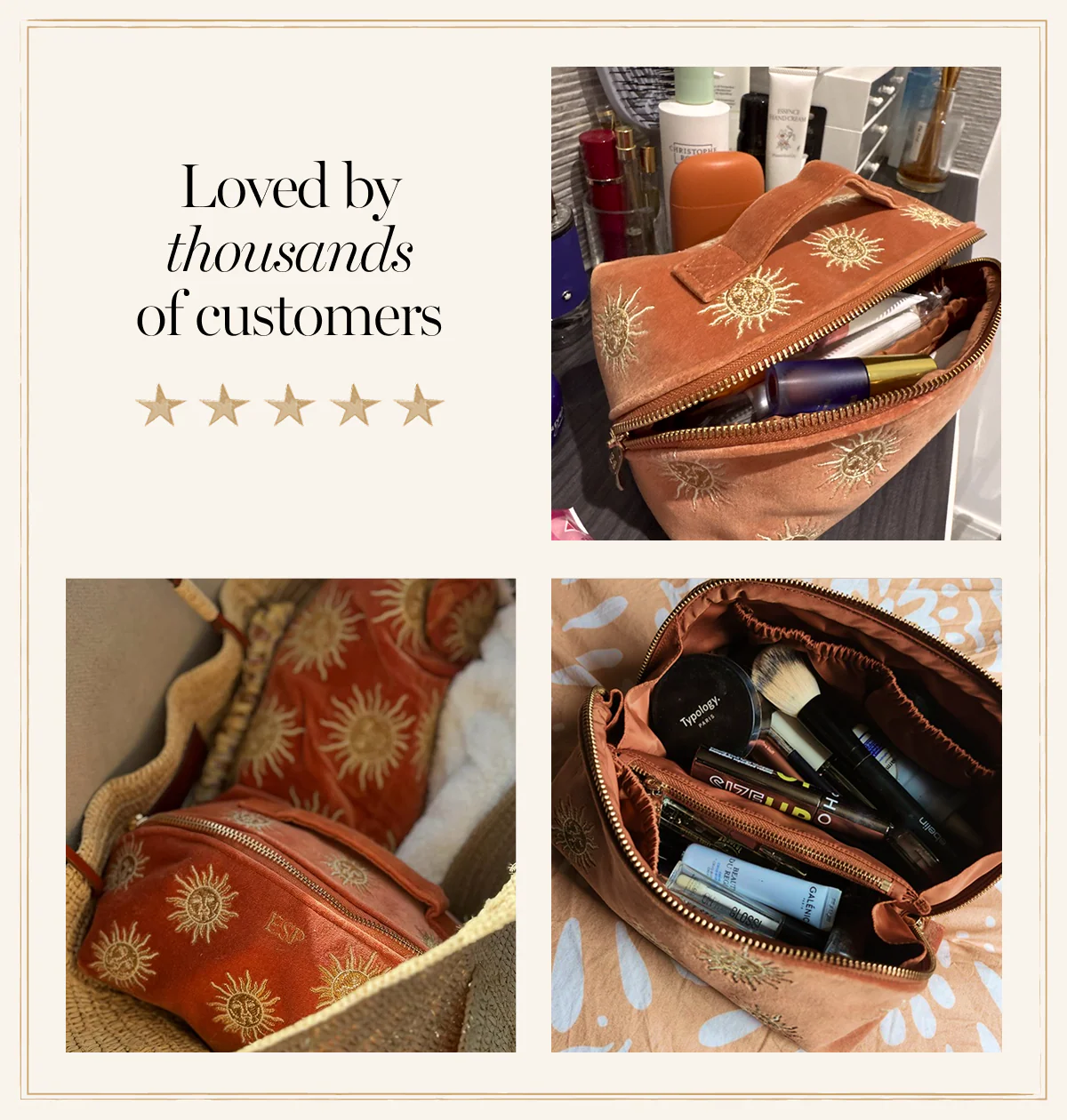 Sun Goddess Open Flat Makeup Bag - Image 9
