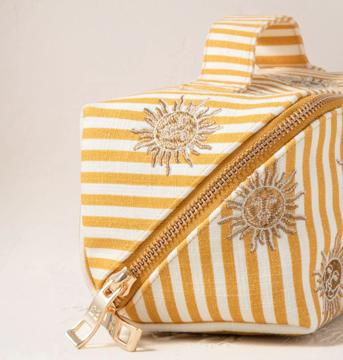 Sun Goddess Stripe Printed Open Flat Makeup Bag - Image 2