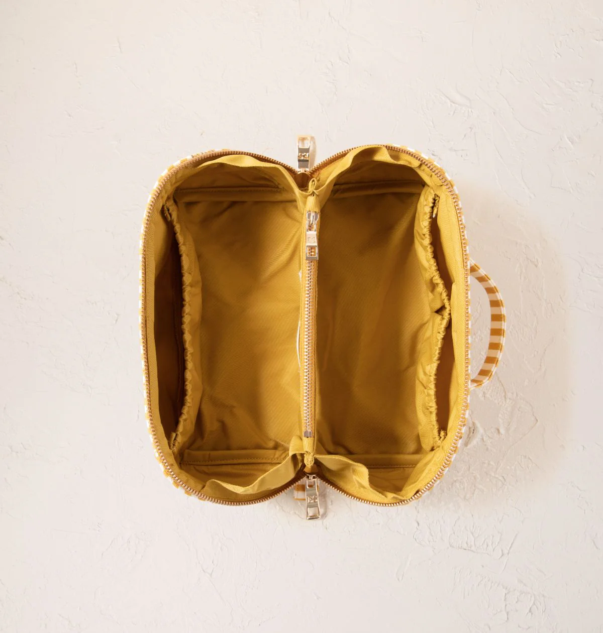 Sun Goddess Stripe Printed Open Flat Makeup Bag - Image 4