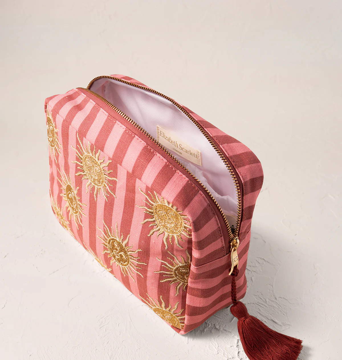 Sun Goddess Striped Wash Bag - Image 4