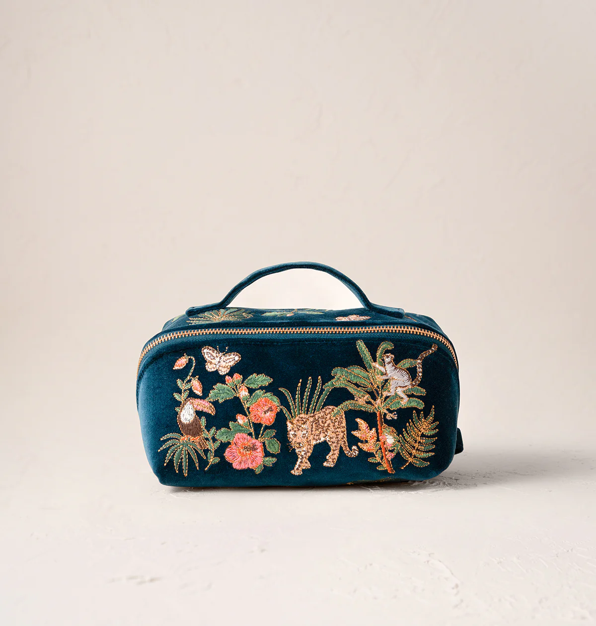 Tropical Rainforest Open Flat Makeup Bag