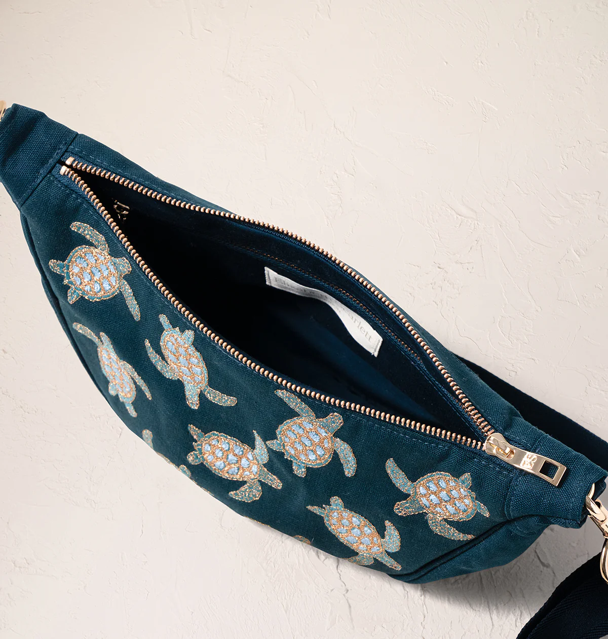 Turtle Conservation Canvas Crossbody Sling Bag - Image 4