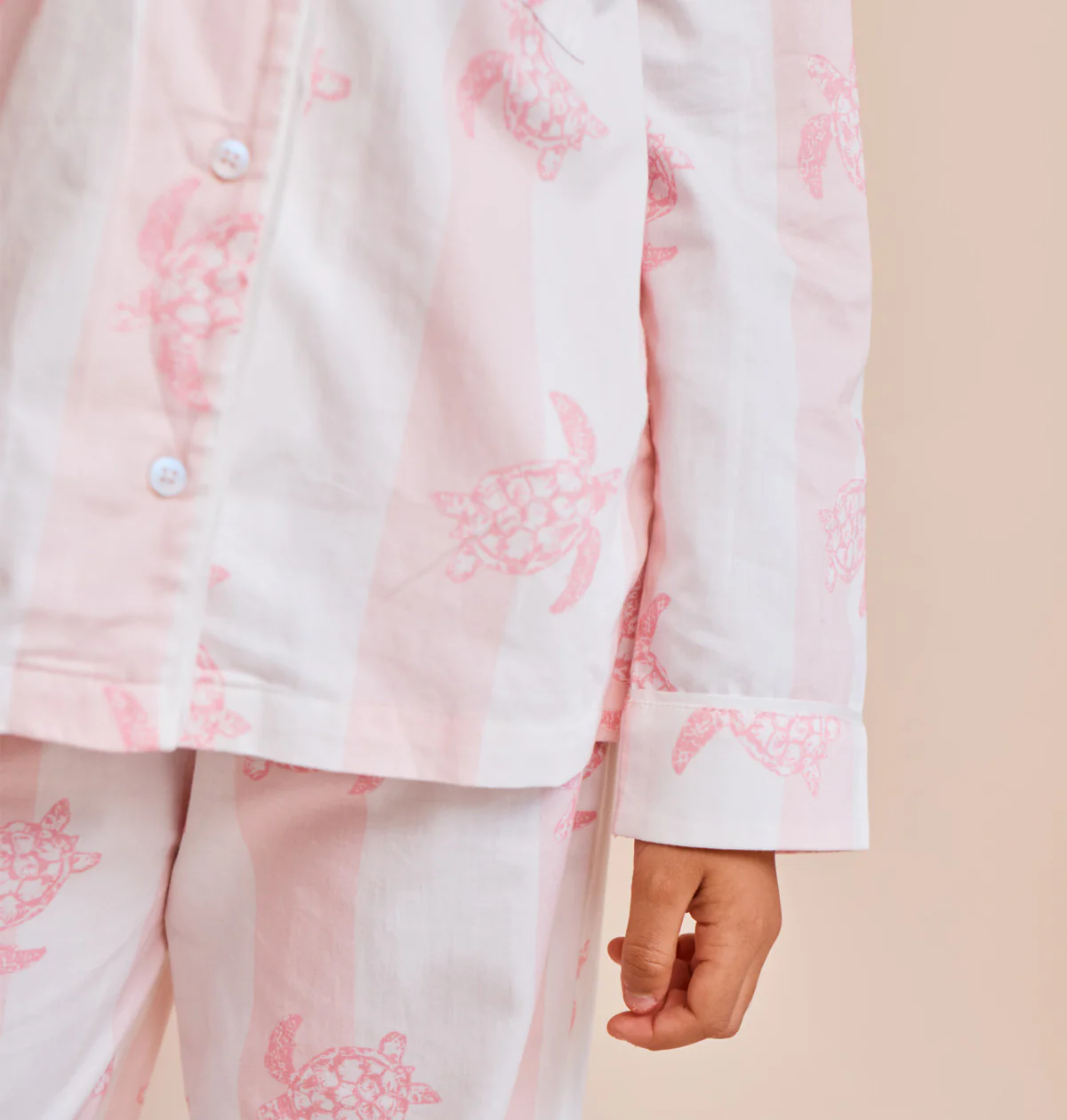 Kids' Cotton Sateen Turtle Pyjamas - Image 4