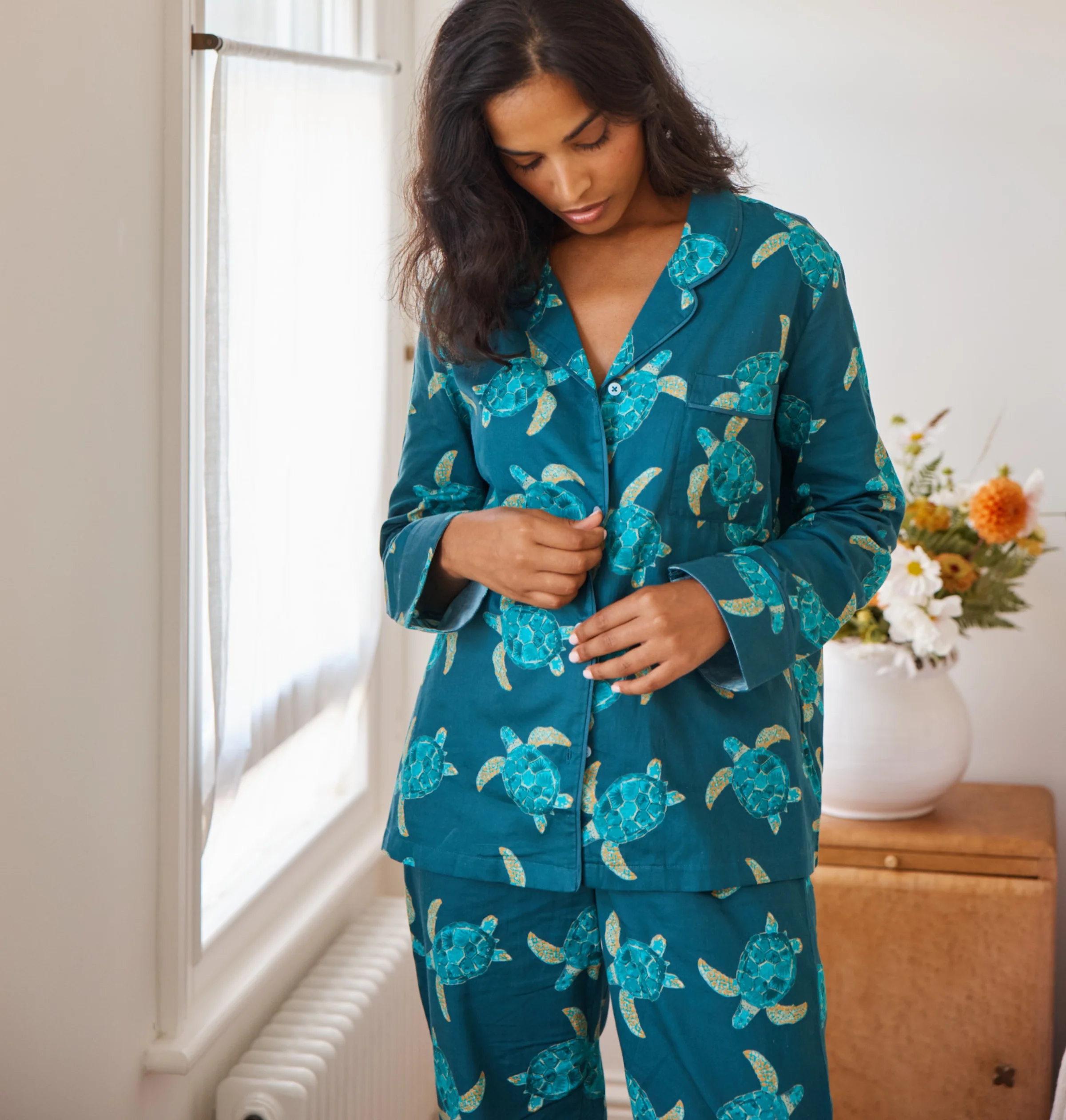 Cotton Sateen Turtle Pyjamas - Image 4