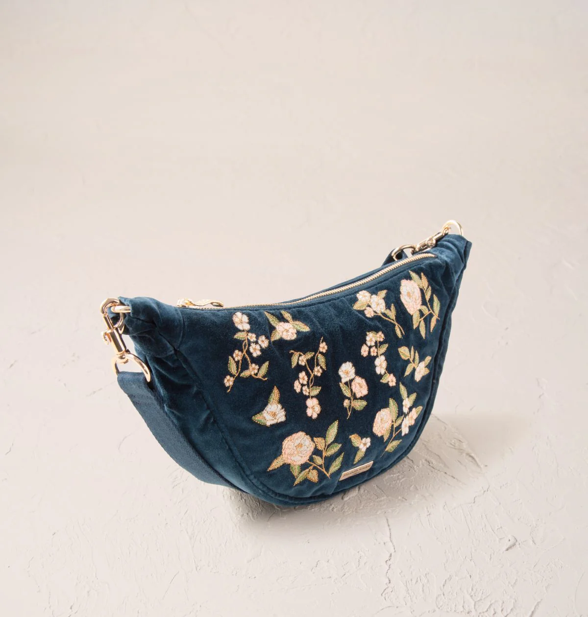 Wild Rose Velvet Crossbody Sling Bag - Image 3