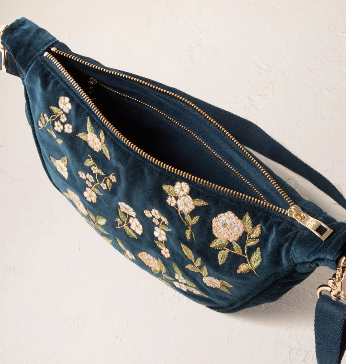 Wild Rose Velvet Crossbody Sling Bag - Image 6