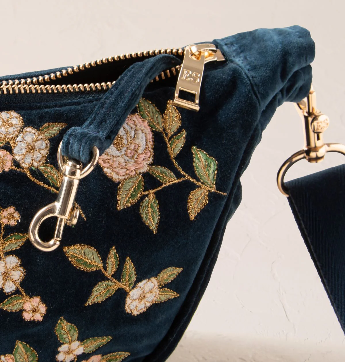 Wild Rose Velvet Crossbody Sling Bag - Image 7