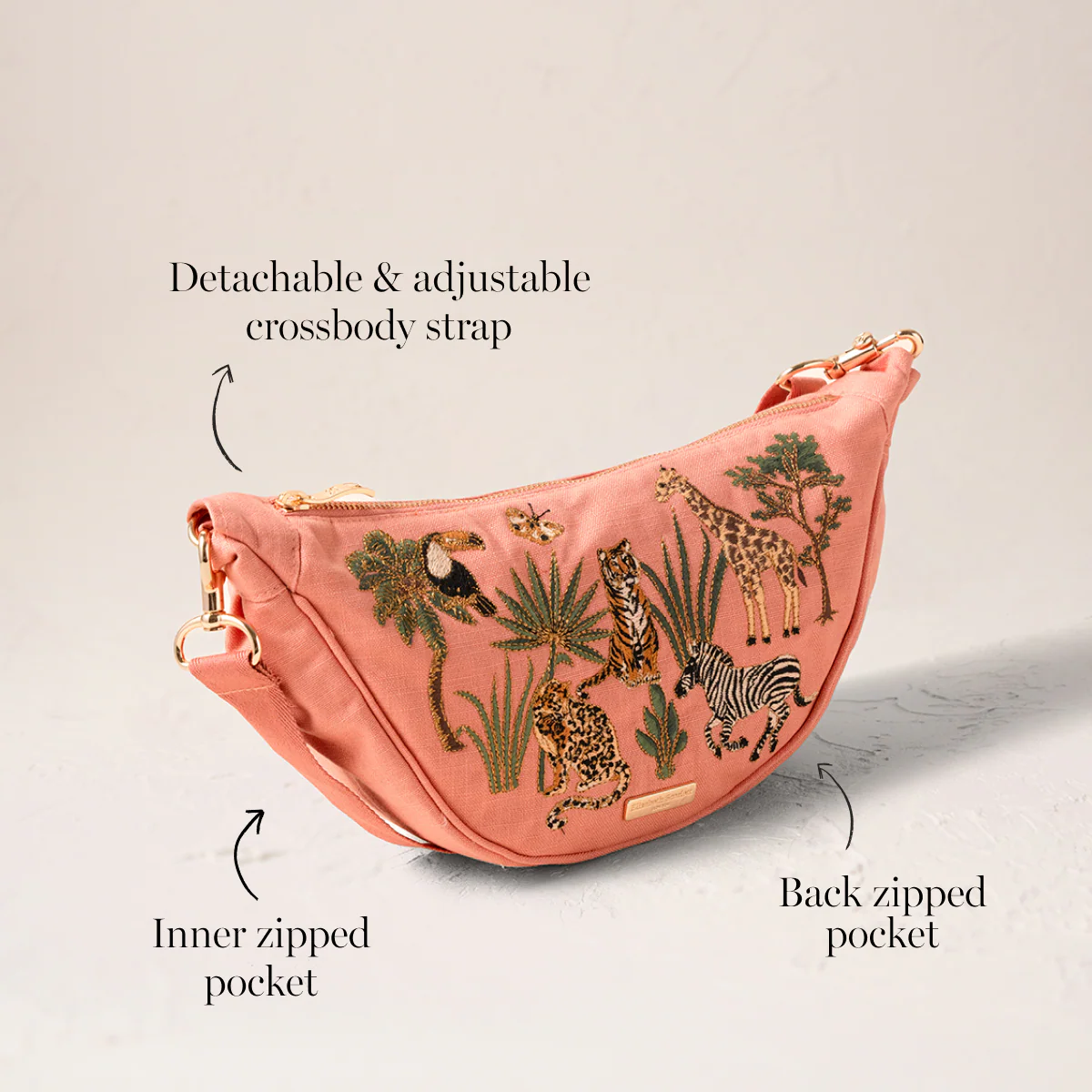 World Wildlife Canvas Crossbody Sling Bag - Image 2