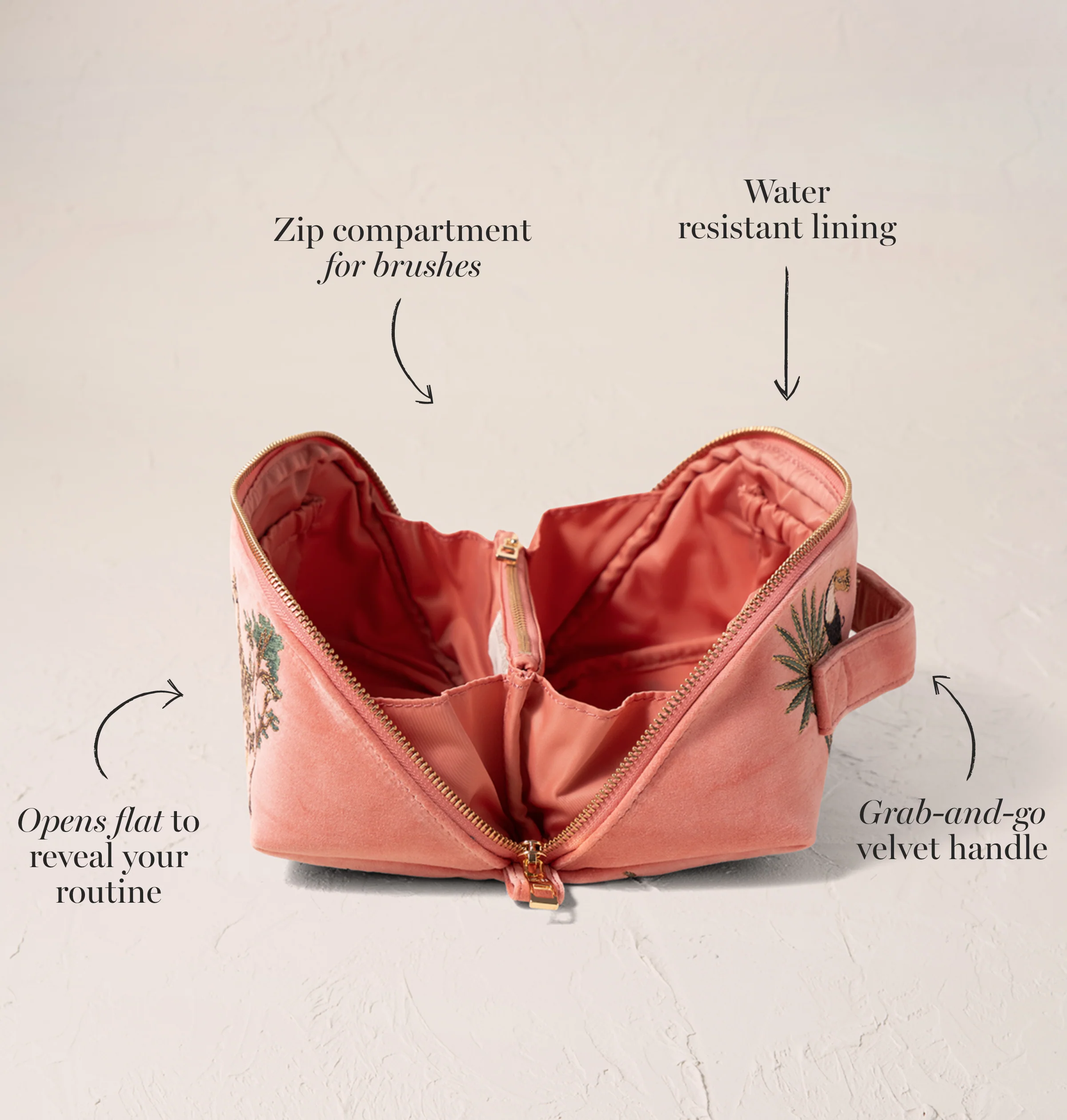 World Wildlife Open Flat Makeup Bag - Image 3